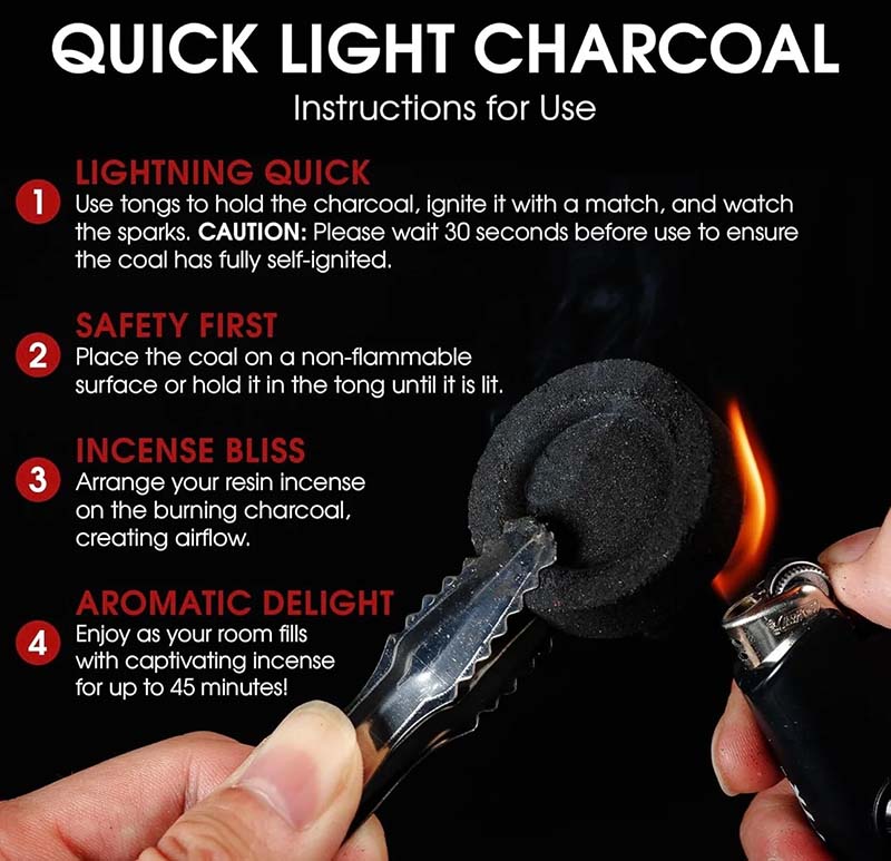 Ho to quick light charcoal for copal resin burning